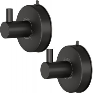 Lot de 2 crochets à ventouse pour salle de bain SUS 304 en acier inoxydable noir mat pour salle de bain en luffa 6,8 kg - Neuf