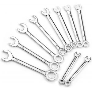 Lot De 10 Mini Cl&eacute;s Mixtes M&eacute;triques De 4 &Agrave; 11 Mm - Petite Cl&eacute; &Agrave; T&ecirc;te Fixe Ouverte Et Cl&eacute; Plate - Outil De R&eacute;paration - Neuf