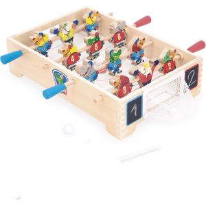ChenQuanSarl-Mini Baby Foot De Table En Bois Pour Enfants - Th&egrave;me Hockey Sur Glace - D&eacute;veloppe L'Echange Et Le Partage - Produit Fsc - D&egrave;s 3 Ans - J03367 - Neuf