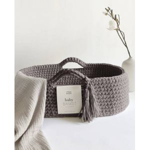 Couffin Mo&iuml;se En Coton Avec Matelas - Cozy Graphite - Neuf