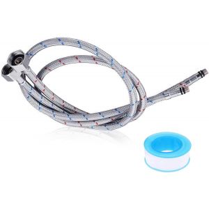 Kalanka-Paquet De 2 G3/8 X M10tuyau Tress&eacute; - Tuyau Robinet Cuisine - 80 Cmtuyau Robinet - 3/8 Poucesconvient Pour Les Conduites D'eau De Salle De Bain, De Toilettes Et De Chauffe-Eau - Neuf