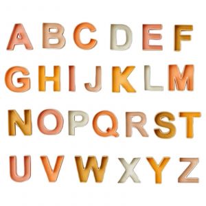 Ensemble De Jouets De Bain En Silicone Souple Avec Lettres Et Blocs, 26 Pi&egrave;ces, Pour Enfants De Plus De 3 Ans, Jeu &Eacute;ducatif Pr&eacute;scolaire-Syst&egrave;me Orange - Neuf