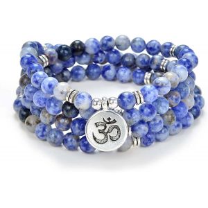 Kal-Yoga Symbole Charm 108 Mala Perles Méditation Bracelet Ou Collier Pour Homme Ou Femme - Neuf