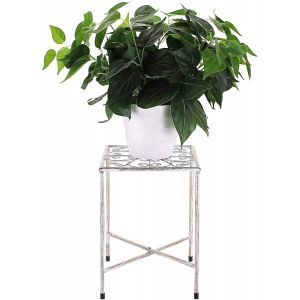 Teppe-Tabouret À Plantes Vintage En Fer, Escaliers De Fleurs, Étagère De Jardin, Étagère À Plantes, Décoration Pour Balcons, Cours, Jardin (Blanc, Rond) - Neuf
