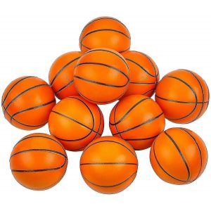 Mini Ballons De Stress De Basket-Ball - (Paquet De 12) 1,57 Pouces Petites Balles De Basket En Mousse Pour Les Enfants, Sports Theme Party Favor Toys Birthday Party Game And Anxi - Neuf