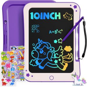 KALANKA-Tablette Dessin Enfant Jouets Enfant, 10 Pouces Ardoise Magique, 3 4 5 6 7 Ans Garçon Fille,Tablette d'écriture LCD, éducatifs Jouet Cadeaux d'anniversaire de Noël pour Enfants (Violet) - Neuf