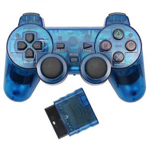 Nouveau Produit,P2-01002-Blue Manette Sans Fil Ps2,2.4g Dual Vibration Game Controller Gamepad Remote Pour Sony P - Neuf