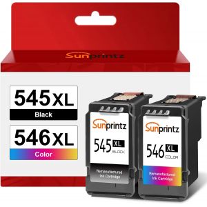 PG-545XL CL-546XL cartouches d'impression couleur noire, pour Canon 545 546 XL Multipack, pour les imprimantes Pixma TS3351 TS3451 TS3450 TS3350 MX495 TR4551 TR4550 TS3150 (1 noir,1 couleur) - Neuf
