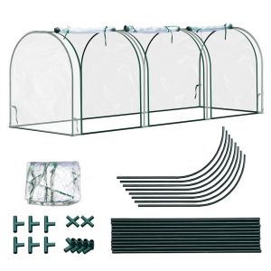 Serre De Jardin - Acier - 270x90x90cm - Transparent - Neuf