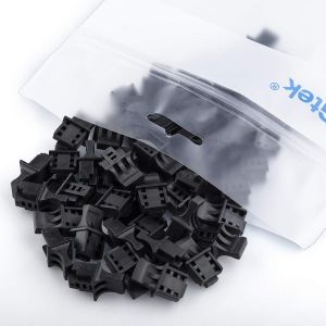 Capuchon RJ45-50 Pièces,Noir,PVC,Résistant à l'Environnement Harsh,1000 Mbps,8 Pins,Compatible avec Routeur,Switch,Media Converters,Protecteur de Port RJ45 pour Équipements de Réseau - Neuf