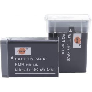 NB-13L NB13L Li-Ion Battery Compatible with Canon PowerShot G5X, G7X, G9X, G5 X Mark II, G7X Mark II, G9X Mark II, SX740 HS, SX720 HS (Pack of 2) - Neuf