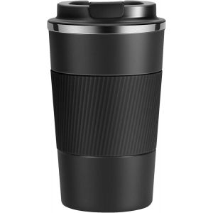 Cmws-Mug Isotherme Tasse Café Thé À Emporter Double Paroi Acier Inoxydable Tasse De Voyage Chaud Froid 380ml 13 Oz (380ml, Noir) - Neuf