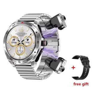 Montre Connect&eacute;e Tws 2 En 1, &Eacute;couteurs Bluetooth, Qualit&eacute; Sonore Hifi 9d, Appel Bluetooth Pour Hommes Et Femmes, Nouvelle Collection 2024 - Neuf