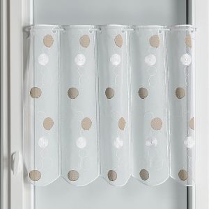 Brise Bise En &Eacute;tamine Brod&eacute;e De Cercles - Neuf