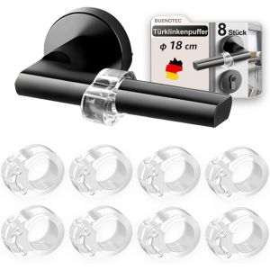 LETNERNY-Butées De Porte 8 Pièces Poignée De Porte Butée Porte Bumper Porte En Silicone Transparent, Protections Murales Pour Tamponner Murs Et Arrêter Dommages Murs, Adapté Aux Poignées Porte Ø1 - Neuf