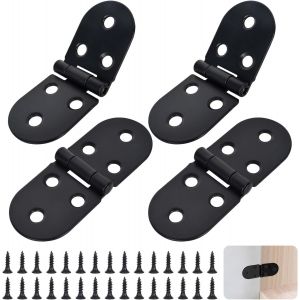 4 Pi&egrave;ces Charni&egrave;re Plate De Porte Pliables Charni&egrave;res Porte Pliables Charni&egrave;re De Porte D'armoire Rabattable &agrave; 180 Charni&egrave;re Inox et Vis Charni&egrave;res Porte Pliables pour Meubles,Armoires,Tables - Neuf