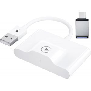 Adaptateur CarPlay sans Fil i-Phone, Dongle Carplay sans Fil Convertir Filaire en Adaptateur CarPlay Wireless, 5Ghz Auto Connect, Support iOS 13+, Compatible Voitures &agrave; partir de 2017 - Neuf