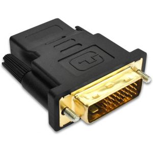 KALANKA-Adaptateur DVI vers HDMI, Adaptateur HDMI Femelle vers DVI mâle (24+1, Noir) 1080P Full HD - Neuf