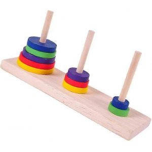 Jeu De La Tour De Hano&iuml; En Bois Pour Collectionneurs De Casse-T&ecirc;tes Classiques - Neuf