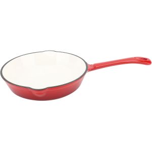 Subzonal-Po&ecirc;le &Agrave; Frire Antiadh&eacute;sive, Po&ecirc;le En Fonte &Eacute;maill&eacute;e 16 Cm/20 Cm/25 Cm, Po&ecirc;le &Agrave; Frire Ronde De Cuisine Pour Cuisini&egrave;re Et Four, Camping, Cuisine, Grillades (25cm) - Neuf