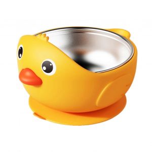 Bols Distributeurs De Nourriture Pour Bebe Avec Motif Dessin Anime, Antiderapants Et Resistants Aux Chocs, Pour L'auto-Alimentation, Les Collations A Emporter, Les Pique-Niques, La Creche, Jaunes - Neuf