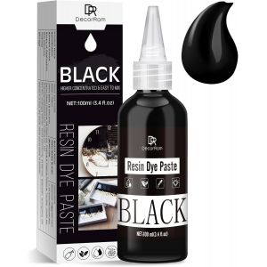 Mevronisshop-P&acirc;te Colorant R&eacute;sine &Eacute;poxy Noire - 100ml P&acirc;te Pigment R&eacute;sine Epoxy Uv Pour La Coloration De R&eacute;sine, Table De Rivi&egrave;re, Dessous De Verre, Bijoux - Noire Epoxy Resin Pigment Paste Pour Pein - Neuf