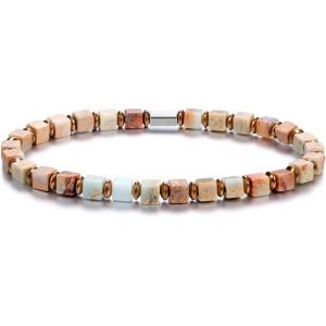 Eryi-4mm Bracelet Pierre Naturelle Cuivre Perle Bracelet Elastique Bracelet Porte Bonheur Pierre Lithotherapie Précieuses Pour Femme Homme - Neuf
