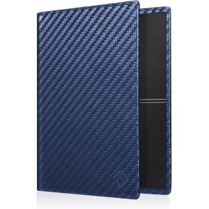 KALANKA-Étui de protection ultra fin et léger pour carte grise de véhicule avec cuir synthétique de qualité supérieure - Plusieurs couleurs - Pour carte grise de véhicule, bleu marine, 12.5*9*0.5 cm - Neuf