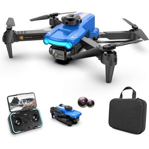 Goolsky Lsrc Xt2 Drone, Caméra 4k Daul Wifi Léger & Pliable 2,4ghz Détection D'obstacles Dans 4 Directions Positionnement Du Flux Optique 6-Axe Gyro Maintien D'altitude Photographie Gestuelle Bleu-Marque Générale - Neuf