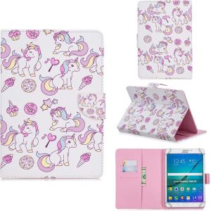 Kal-Coque Pour 9-10.1"" Tablette, Flip Étui Housse De Protection Pour Huawei Mediapad T3 T5/M5 Lite 10, Galaxy Tab A 10.1/Tab E 9.6"", Ipad 9.7 2018, Asus Zenpad 10, Lenovo Tab 4 X304f/Tab X103f, Licor - Neuf