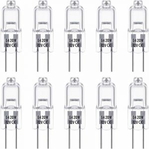 Pack De 10 Ampoules Halogènes G4, 12 V, 20 W, Blanc Chaud 3000 K, 350 Lm, Di - Neuf