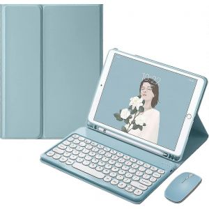 &iquest;&iquest;tui clavier mignon pour iPad 9e g&iquest;&iquest;n&iquest;&iquest;ration avec souris int&iquest;&iquest;gr&iquest;&iquest;e, compatible avec iPad 8e g&iquest;&iquest;n&iquest;&iquest;ration, iPad 7e g&iquest;&iquest;n&iquest;&iquest;ration, iPad Air 3 et iPad Pro 10,5 pouces. &iquest;&iquest;tui clavier color&iquest;&iquest; r&iquest;&iquest;tro &iquest;&iquest; touches rond - Neuf