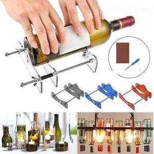 Outil De Coupe En Verre Diy Acrylique Professionnel Pour Rouler Et Couper Les Bouteilles - Outil De Coupe De Bouteilles En Verre - Machine &Agrave; Vin Et Bi&egrave;re - Tournevis Transparent Rouge - Neuf