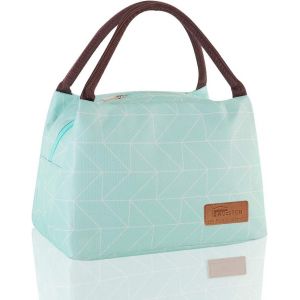 Sac Isotherme &Agrave; Repas Portable Lunch Bag &Agrave; D&eacute;jeuner Waterproof Avec Feuille D'aluminium Isol&eacute;e Sac &Agrave; Main Pliable Pour Femme, Enfant &Agrave; L&iquest;&Eacute;cole Et Au Bureau - Neuf