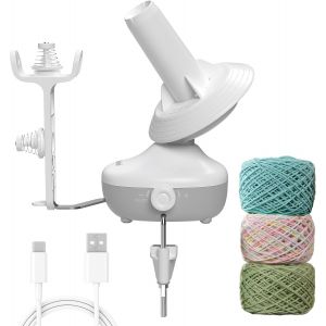 Mevronisshop-Enrouleur De Fil, Enrouleur De Pelote De Laine &Eacute;lectrique Pour Le Crochet, Enrouleur De Pelote De Laine Compact Avec Tension Forte Et Vitesse Progressive, Enrouleur De Laine Automatique - Neuf
