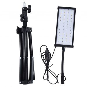 HJLIAN Lampe LED pour plantes, trepied reglable, double controleur, spectre complet, minuterie 4/8/12, eclairage de croissance pour serre - Neuf