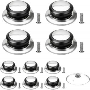 10 Pi&egrave;ces Bouton De Couvercle Poign&eacute;e Couvercle Casserole Boutons Universels En Acier Inoxydable Pour Couvercle De Casserole Anti-Br&ucirc;lure R&eacute;sistants &Agrave; La Chaleur Pot Lid Handle Avec Vis - Neuf