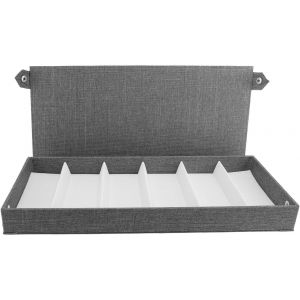 Bo&icirc;te De Rangement Pour Lunettes De Soleil, Bo&icirc;te De Rangement Pour Lunettes De Soleil &Agrave; 6 Emplacements, Bo&icirc;te &Agrave; Lunettes En Lin Multi-Fentes, Support Pour Lunettes, Organisateur - Neuf