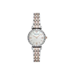 Emporio Armani Armani Montre Mouvement &Agrave; Quartz Bracelet En Acier 28mm Cadran Argent Mode Femme Casual Multi-Compliment Montre Ar11290 - Neuf