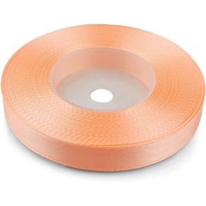 1 Ruban De Satin, 12 Mm X 32 M, Couleur: P&ecirc;che, En Tissu, D&eacute;coratif, Pour Le Bricolage, La D&eacute;coration De Mariage, L'emballage De Cadeau - Neuf