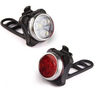 Ensemble D'éclairage De Vélo Ultra-Lumineux Rechargeable Par Usb : Phare Avant Et Feu Arrière À Led Avec 4 Modes, Installation Facile, Multi-Usages Pour La Sécurité Et L'aventure - Neuf