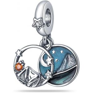Eryi-Femmes Charms 925 Charms En Argent Sterling Avec Des Perles De Fleurs,Compatible Avec Les Charms Européens Pour Les Femmes Filles Bracelets Pandora - Neuf