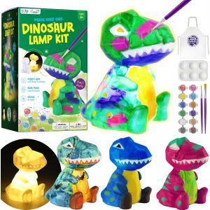 Mdy-Kit De Peinture Dinosaure Veilleuse 3d Lampe, Cadeau Garcon Fille 6 7 8 9 10 11 Ans, Loisir Créatif Bricolage Enfant, Dino Jouet Garcon Fille, Arts Et Artisanat, Cadeau St Valentin Enfant 4-12 An - Neuf