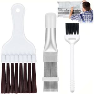 Peigne D'aileron De Condensateur De Climatiseur,3 Pcs Brosse De Climatiseur Set,Brosse De Nettoyage À Ailettes,Nettoyage Climatisation Maison,Kit Nettoyage Clim Pour Nettoyage Radiateur,Évaporateur - Neuf