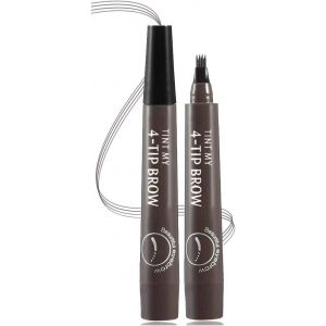 KALANKA-Stylo De Sourcil, Crayon à Sourcils 4 Points, Stylo à Sourcils Microblading, Sourcils Naturels De Maquillage Durable, Couvrir Les Zones Clairsemées, Stylo à Sourcils étanche - Neuf