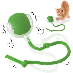 Balle Chat Interactive,Cat Toy,Balle Pour Chat,Boules Pour Chats Pour Le Jeu Et L'interaction (Vert) - Neuf