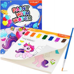 ERYI-Livre De Coloriage Aquarelle Pour Enfants, Papier De Peinture Aquarelle Pour Enfants Âgés De 1 À 4 Ans, Livre Magique, Cadeau Artisanal Dessin - Licorne - Neuf