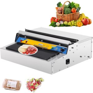 Emballage De Film Alimentaire Frais Industriel Scellant Alimentaire &Eacute;lectrique Machine D'&Eacute;tanch&eacute;it&eacute; Et De D&eacute;coupe De Film En Acier Inoxydable Pour Viande/L&eacute;gumes/Fruits - Neuf