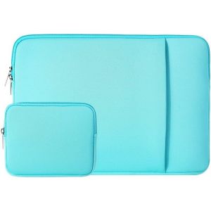 SJZG-Rainyear Housse Pour Ordinateur Portable Compatible Avec Notebook Chromebook 14 Pouces, Macbook Pro 15 Pouces M4 M3 M2 Étui De Protection Avec Poche Avant Et Pochette Pour Accessoires (Bleu) - Neuf