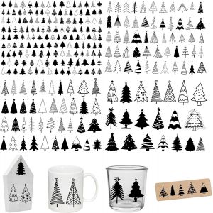 Rub On Lot De 4 Autocollants D'environ A5 19 X 14 Cm Film Lavable Pour D&eacute;coration De No&euml;l, Keraflott, Maison, Meubles, Verre, Bois, Album Photo, D&eacute;coration Diy, Esth&eacute;tique Des Autocollants - Neuf